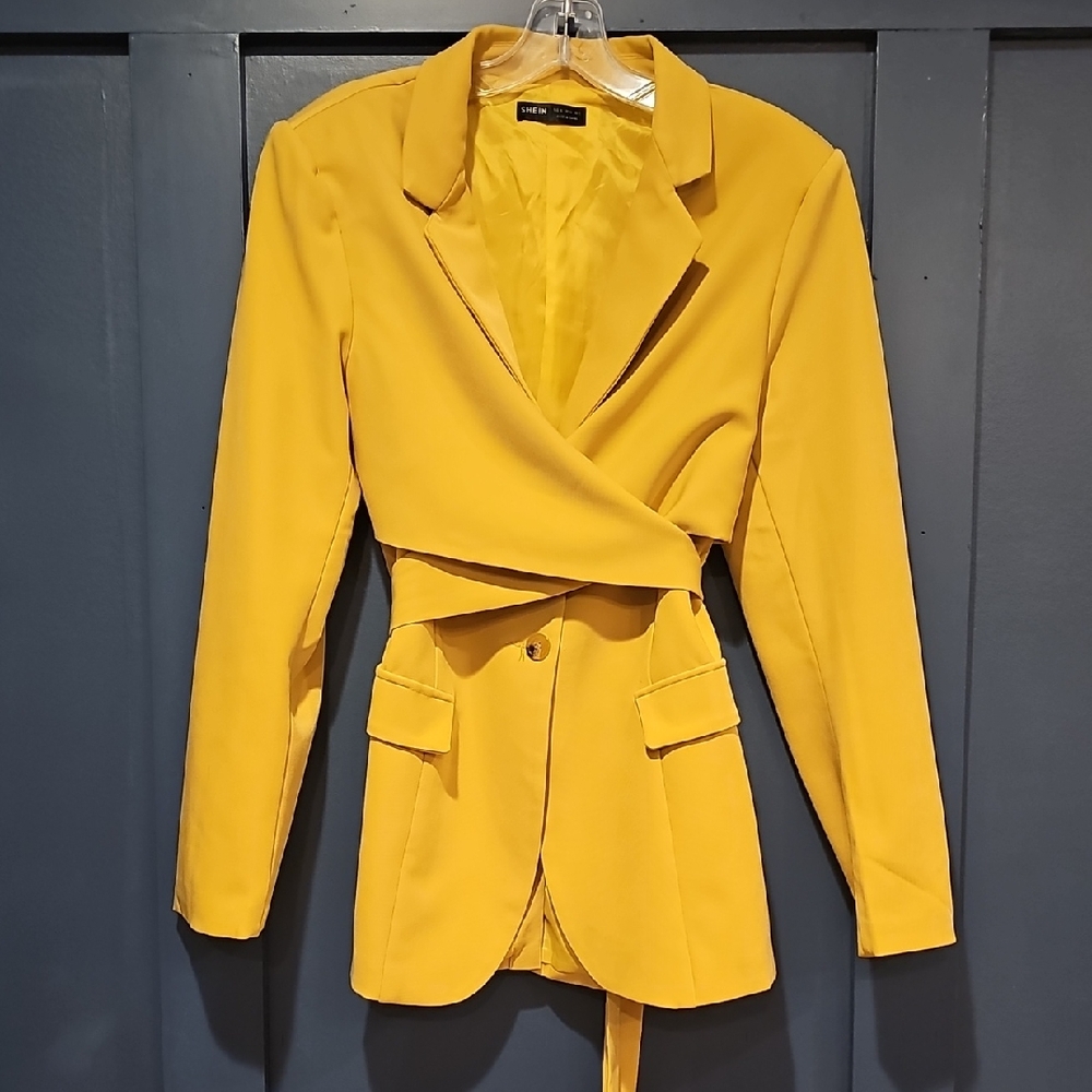 SHEIN Bold Mustard Blazer